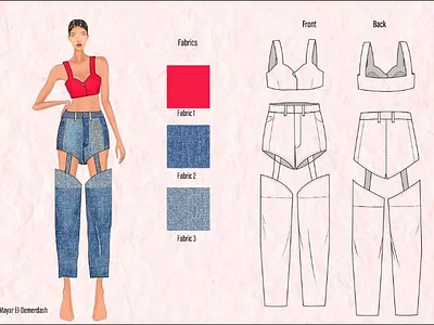 denim jogger 3d fashion 3d animation graphic design motion graphics
