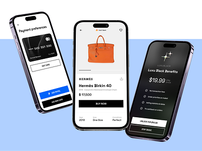 Luxury E-commerce App app buy design e commerce ecommerce ios luxury minimal payment shopping subscribe subscription trend ui ux