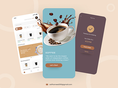Coffee App Design cofee mobile app