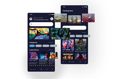 Mupi - Movie Streaming App design homepage mobile mobile apps movie movie streaming app streaming ui ui design ux