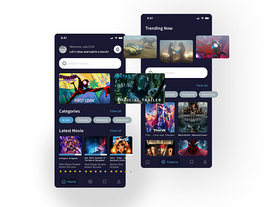 Mupi - Movie Streaming App design homepage mobile mobile apps movie movie streaming app streaming ui ui design ux