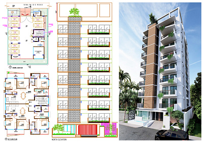 Architectural drawing | 3D render | 2D Drawing 2d design 2d drawing 3d 3d design adobe photoshop architectural design autocad design drafting landscape design lumion rendering
