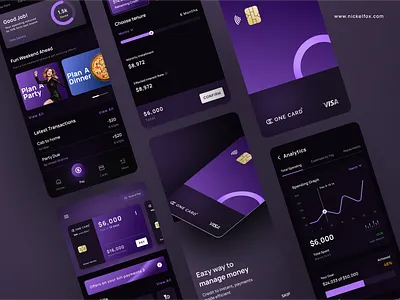 Credit Card App 3d analytics app banner bill cards credit card dark data debit card drakmode emi gradients graph mobile motion graphics navigation payments traansaction upi