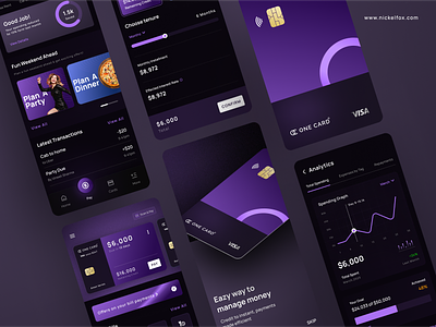 Credit Card App 3d analytics app banner bill cards credit card dark data debit card drakmode emi gradients graph mobile motion graphics navigation payments traansaction upi