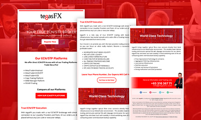 Marketing Email Template for tegasFX design email email design email template html email newsletter newsletter template responsive email template
