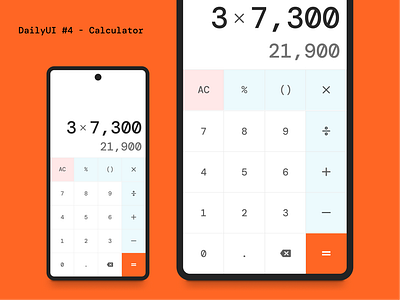 Daily UI Challenge #4 - Calculator Design dailyui design figma mockup ui uiux user interface design