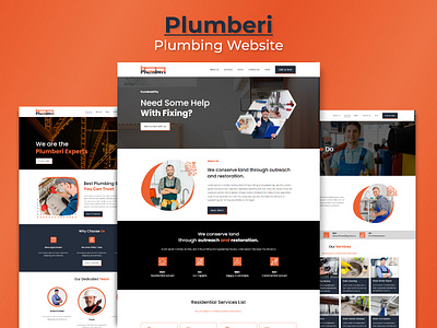 Plumberi | Plumbing Website landing page plumberi plumbing plumbing web layout plumbing website squarespace squarespace design squarespace website ui ux ux design webdesign website website layout