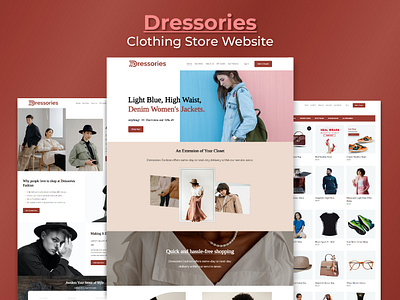 Dressories | Clothing Store Website cloth shop online clothing store website dressories e commerce store landing page lucrative studio online cloth website online store website squarespace squarespace template squarespace web design web layout website design website layout