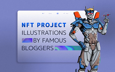 Metaphorical illustrations of celebrity bloggers bloggers coalla graphic design illustration motion motion graphics nft