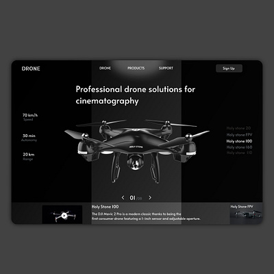 Drone app design ui ux webdesign