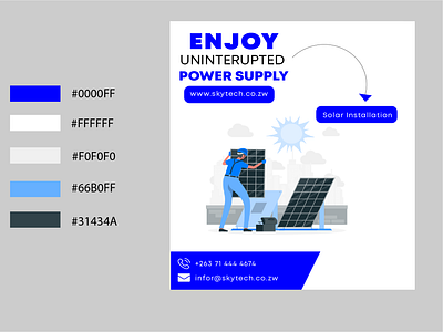 Flyer for Skytech Solar comapny in Zimbabwe. branding design graphic design illustration logo typography ui ux