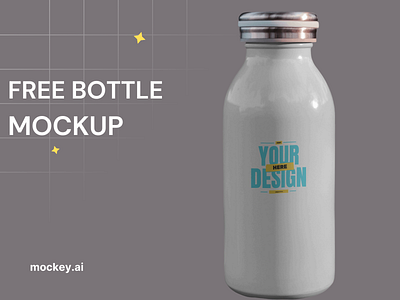 Bottle Mockup bottle design free freebies logo mockups psd templete