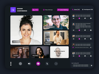 Video Conferencing Platform appdesign branding dashboard design digitaldesign productdesign ui ux webdesign