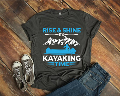 Kayaking T-shirt Design design graphic design kayak kayaking kayaking t shirt lake mountain outdoor quotes t shirt t shirt design tee tshirt tshirt design typography