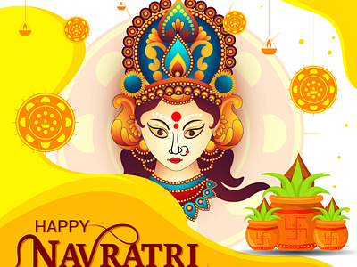 Happy Navratri 2023 branding graphic design