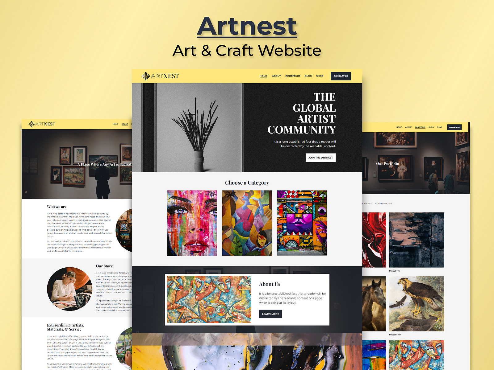 Artnest | Art & Craft Website by Lucrative Studio on Dribbble