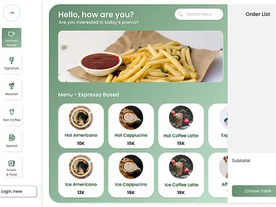 Coffee Shop POS System coffee shop design homepage inspiration ipad mobile pos pos system references tablet ui ux