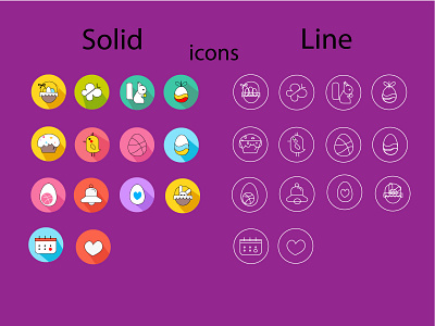 Solid and Line icons animation design graphic design graphicdesign icons illustration lineicons logo motion graphics solidicons vector
