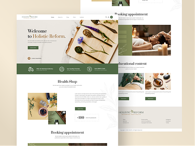 Holistic Reform - Wellness center Website Design clinic counseling health landing page massage medicines mental health psychologist therapist therapy web design website