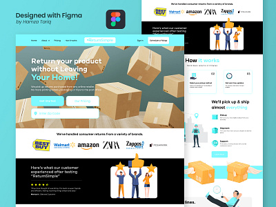Return Simple | Ui Design design with figma figma heros section home page landing page pricing pricing page ui uiux