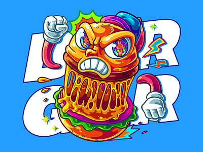 Mad Burgerrr art branding cartoon character design characterdesign chibi cute fanart food food cartoon fun illustration