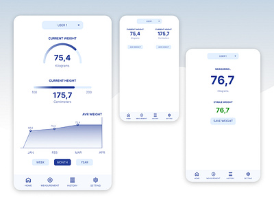 UI UX Body Weight Application ui ui design uiux design weight application design