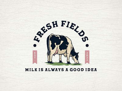 Fresh Fields | Vintage Logo animal branding dairy graphic design illustration logo vintage