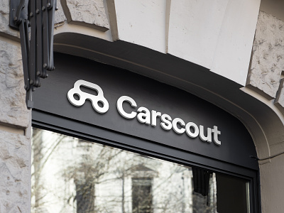 Carscout branding brandmark car car logo design graphic design identity logo mark minimal scout signage signage design