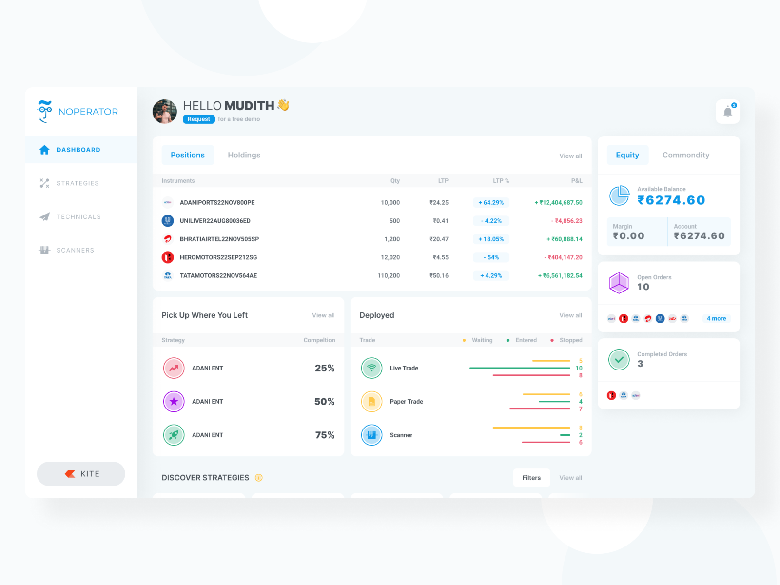 Ui Design For A Stock Trading Platform By Doctor Acid On Dribbble