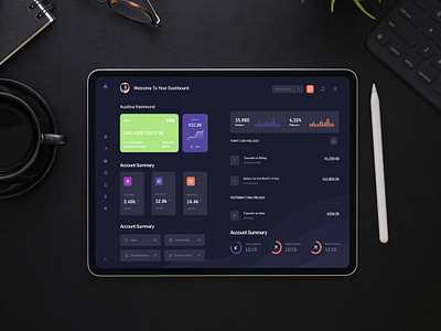 Fintech Dashboard UI Concept app branding design graphic design illustration logo typography ui ux vector