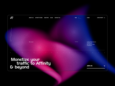 landing page for Affinitiy animation branding design illustration landing motion graphics ui uiux web