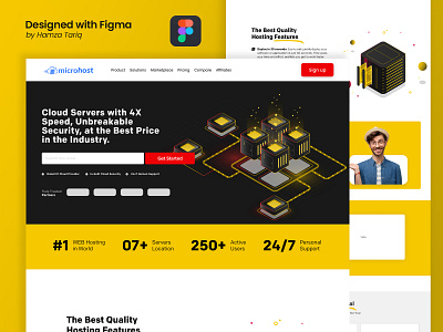 Microhost | Ui Design best design home page design landing page ui ui ux