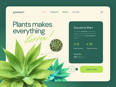 UI Plants online store app branding concept design eco graphic design green illustration landing page marketplace nature plant shop store ui ux