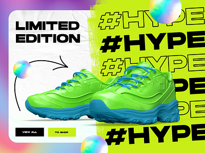 Sneakers #Hype LE app boots branding catalog color design futuristic gallery graphic design green hype landing page market neon shoes sneakers store ui ux website