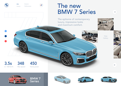 BMW 7 Series - promo page adv auto bmw car design figma interface landing page promo promotion ui website