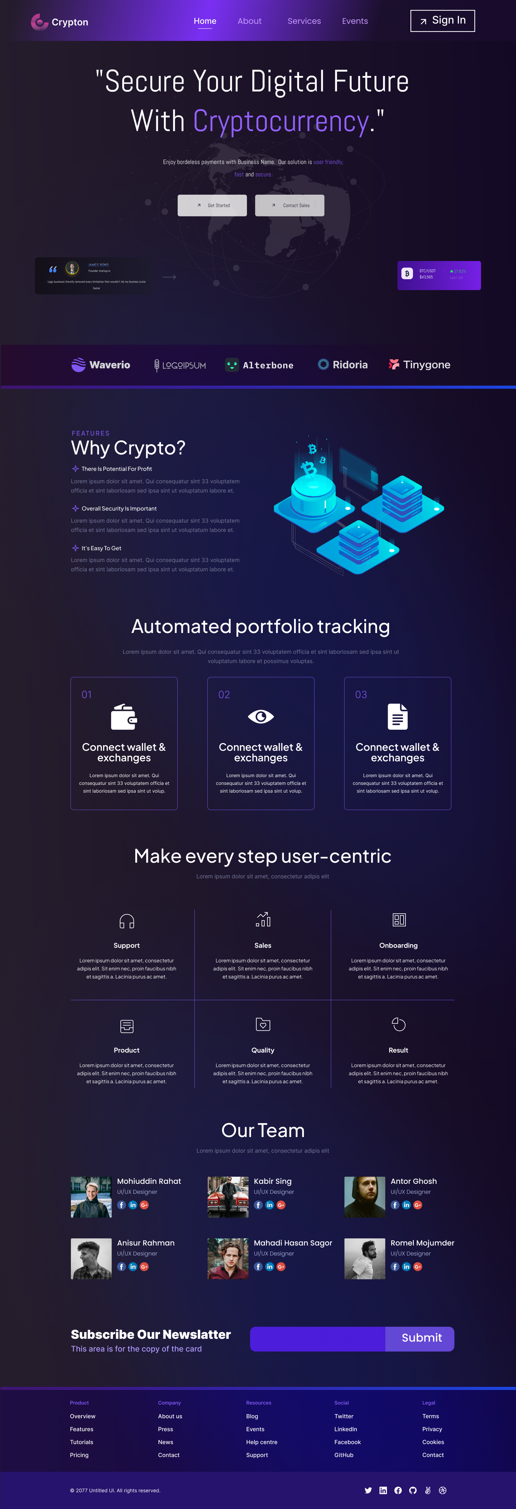 Example of Website UI Design + Frontend Development