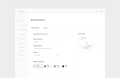 Merchant settings dashboard design ui ui ux ui design uidesign ux