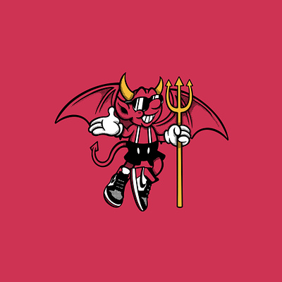 Red Devil - Mascot apparel branding cartoon design graphic design illustration logo vector