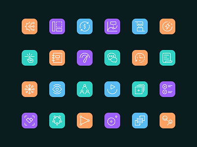 Vitally Icons b2b b2b saas brand brand identity branding colorful customer success design icon iconography illustration logo modern product product marketing saas simplistic ui