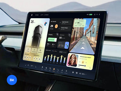 Automotive HMI Concept Design for Electric Vehicle (Case Study) auto automobile car case case study casestudy drive electricity portfolio product product design transport ui uix user experience ux vehicle