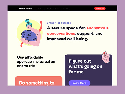 Healing Minds Therapy Landing Page amwell betterhelp betterlyf brightside cerebral counseling counselling heart it out hopequre manastha online therapy psychiatrist talkspace therapist thriveworks ui ux web design website design yourdost