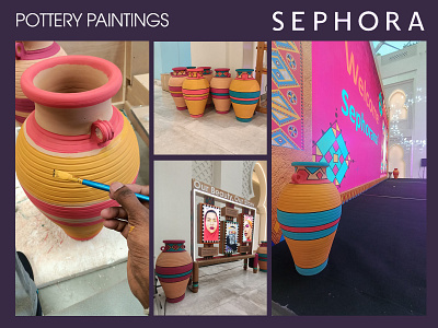 Pottery Painting - SEPHORA art branding design dubai designer manual painting painting painting design pottery art pottery painting sephora udara indunil udarts udarts dubai