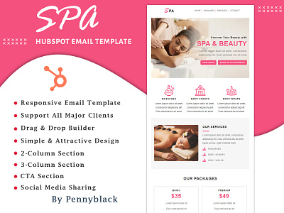 Spa – HubSpot Email Newsletter Template hubspot email newsletter hubspot theme spa spa theme