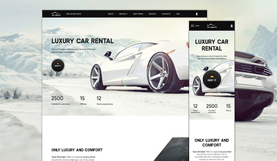Auto Emirates. Car rental. animation branding design figma landing page logo typography ui ux web design