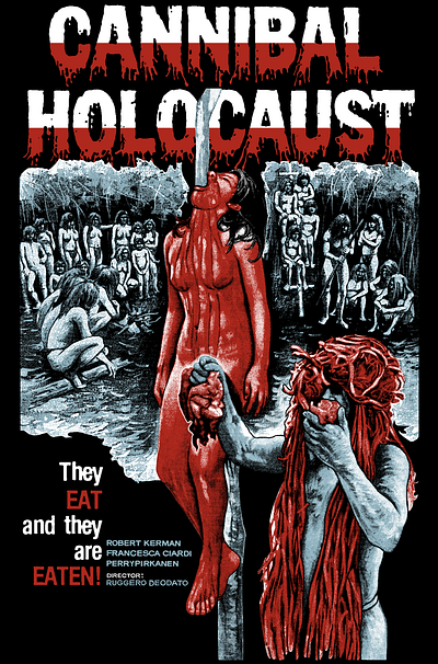 Cannibal Holocaust artwork collage illustration cover album dark art deathmetal design hardcore punk horror illustration
