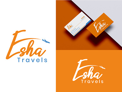 business, company, travel logo and business card airplane logo branding business business card business card template company esha travel logo logo and business card logo design plane logo professional business card tour logo tourism logo travel agency travel agency logo travel business card travel logo travel logo and business card visiting card