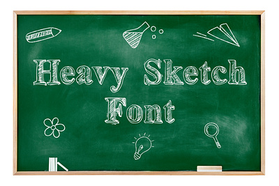 Heavy Sketch Font alphabetical blackboard fonts free handwriting fonts letters school sketch fonts