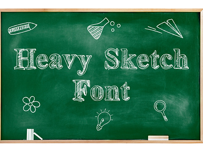 Heavy Sketch Font alphabetical blackboard fonts free handwriting fonts letters school sketch fonts