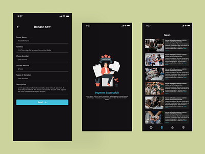 Donation Application app app development app design appdesign mobileappdesign branding design graphic design illustration logo ui ux