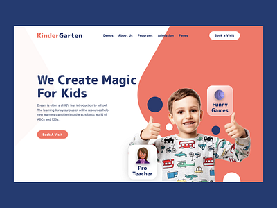 KINDERGARTEN 128 app branding design graphic design illustration logo typography ui ux